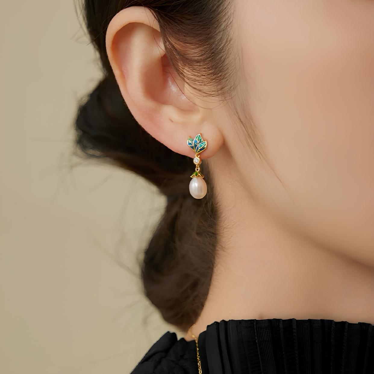 Jasmine Pearl Drop Earrings