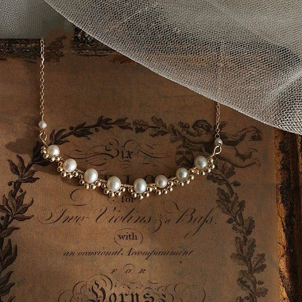 Versailles Waltz – Baroque Pearl & Gold Filigree Necklace
