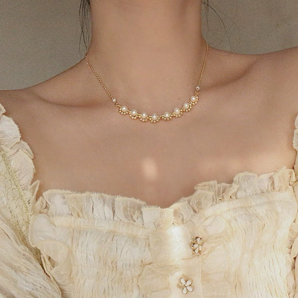 Versailles Waltz – Baroque Pearl & Gold Filigree Necklace