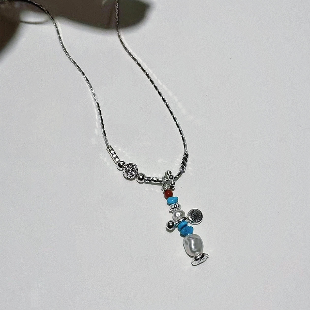 Mani Stone Freshwater Pearl Necklace