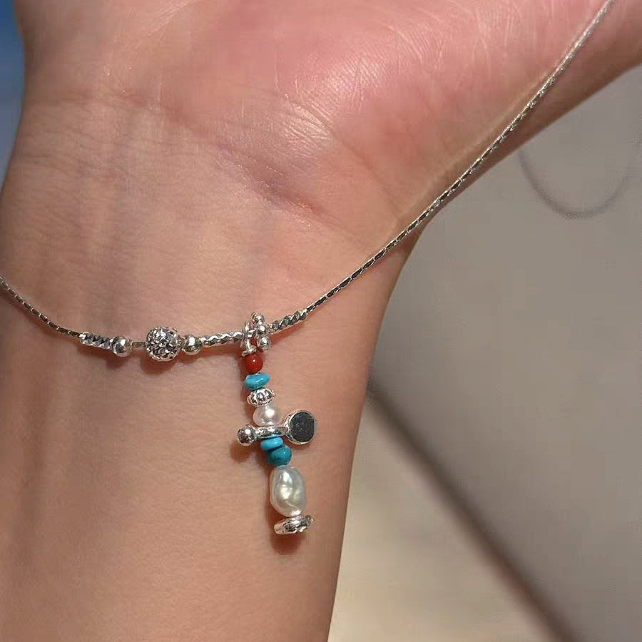 Mani Stone Freshwater Pearl Necklace